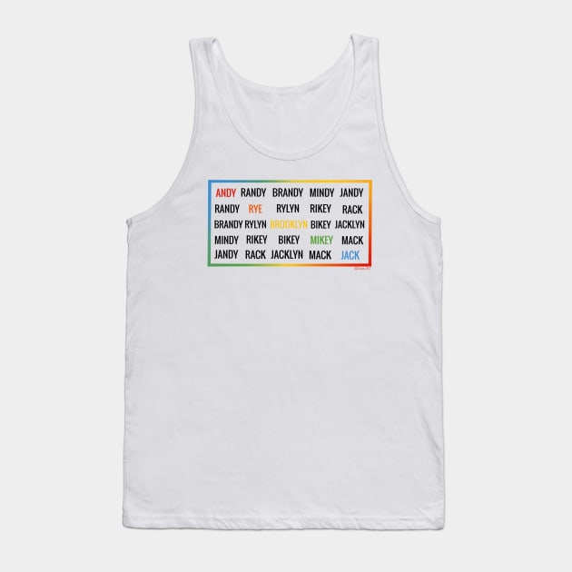 Roadtrip Ships Black and Rainbow Love Ship-Names RoadtripTV Boyband Tank Top by Zaps_ISO